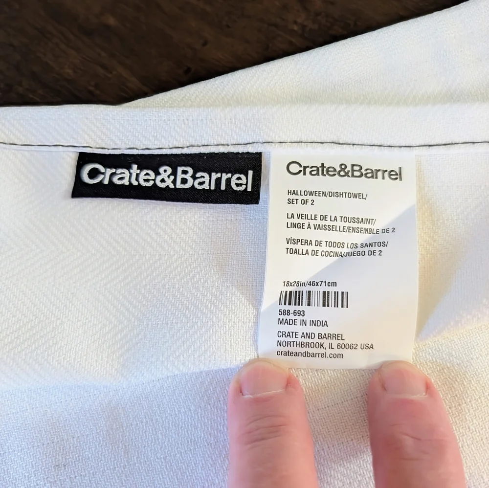 Crate & Barrel Halloween Dish Towels